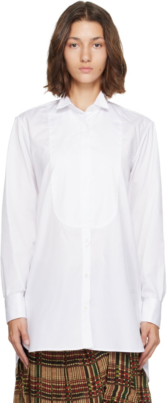 Photo: Dries Van Noten White Wingtip Collar Shirt