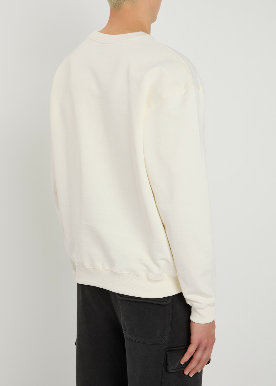 Club 1984 Saint Crew Logo-print Cotton Sweatshirt Cream