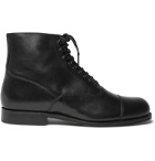 Grenson - Leander Cap-Toe Leather Boots - Black