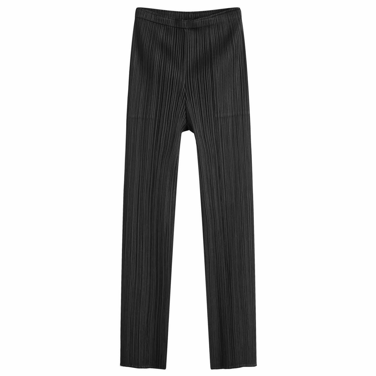Pleats Please Issey Miyake Black Pleated High-Waisted