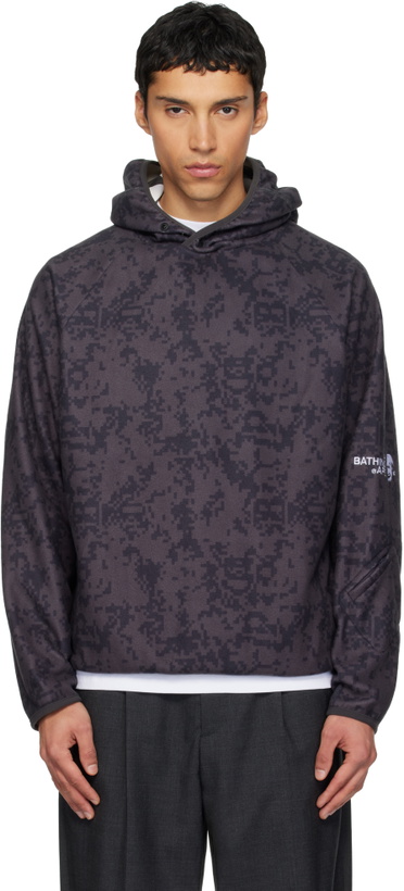 Photo: BAPE Gray Kazuki Kuraishi Edition Pixelate Camo Shark Hoodie