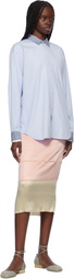 Comme des Garçons Shirt Blue Dyed Cotton Stripe Poplin Shirt
