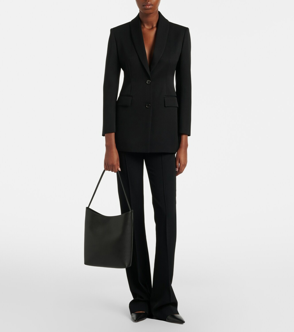 The Row Alma Medium leather shoulder bag