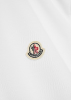 Moncler Logo-appliquéd Piqué Cotton Polo Shirt White