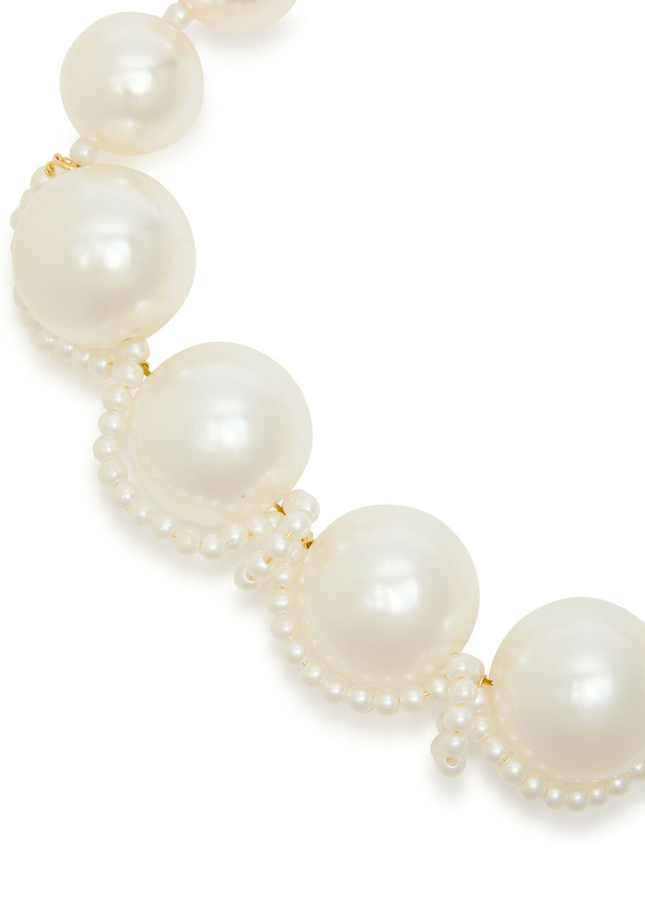 Completedworks Faux Pearl-embellished 18kt Gold-plated Necklace - One Size
