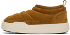 Moon Boot Tan Park Soft Suede Loafers