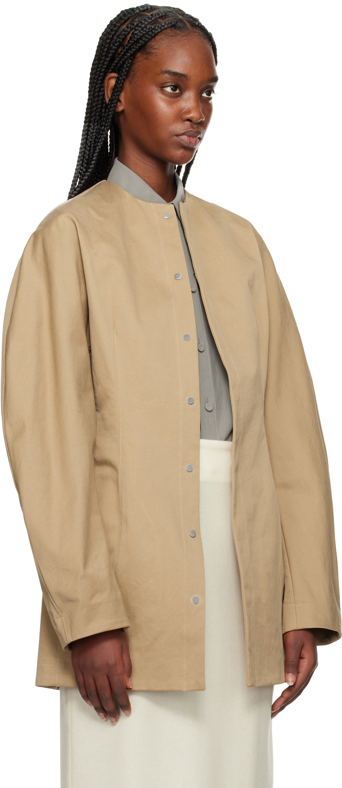 AURALEE Tan Washed Finx Chino Half Coat