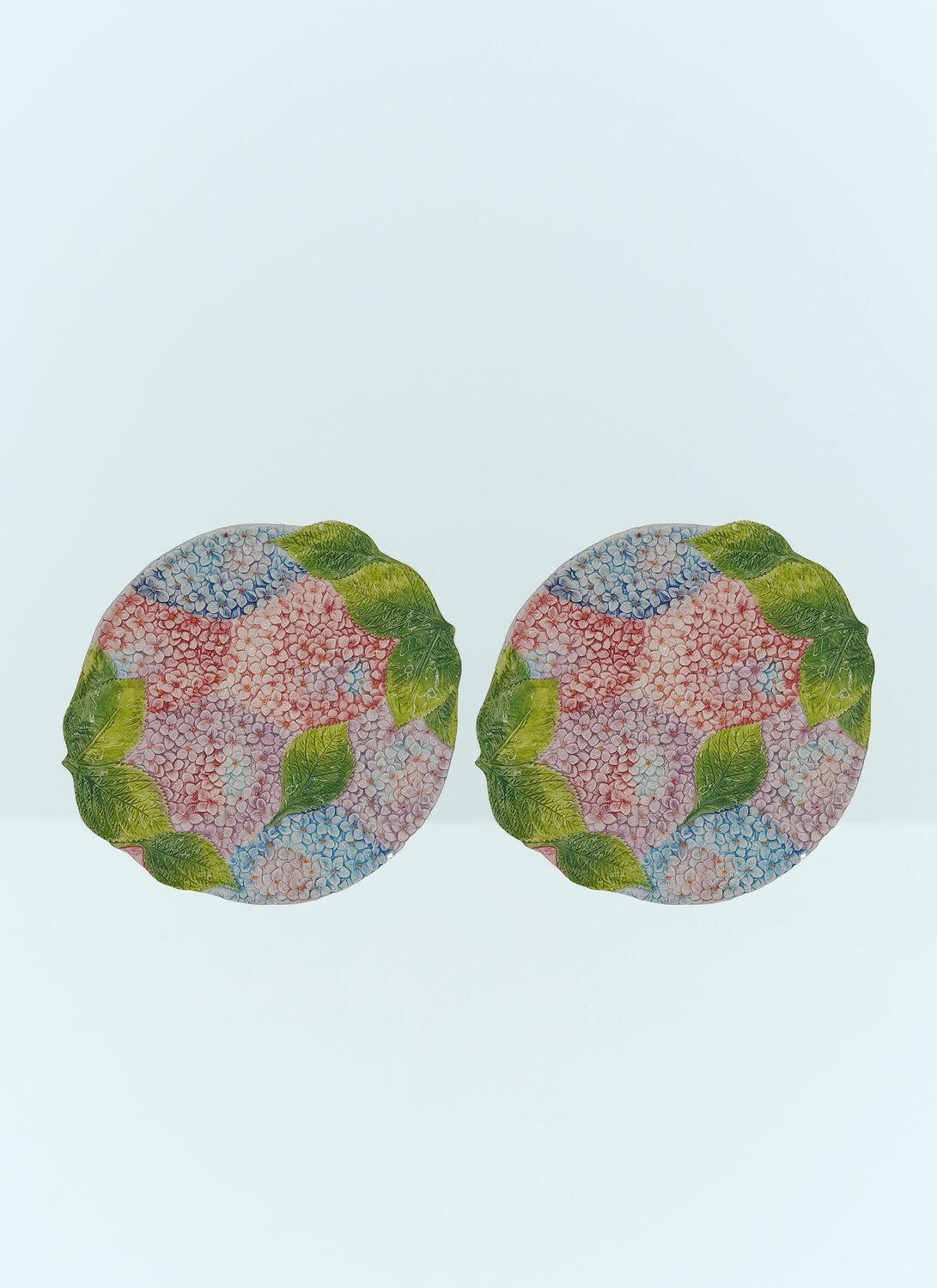 Les-Ottomans Set Of Two Ortensie Dinner Plates