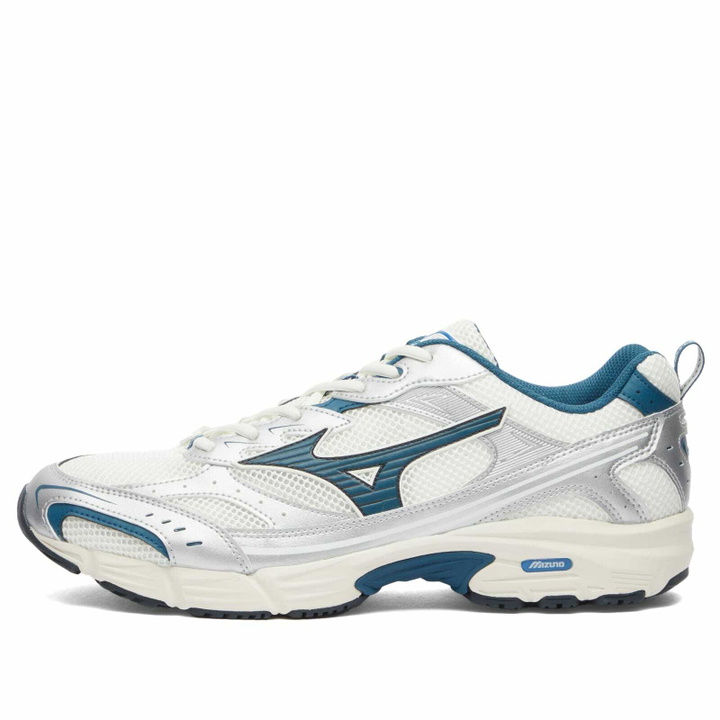 Photo: Mizuno MXR Sneakers in Snow White/Majolica Blue/Silver