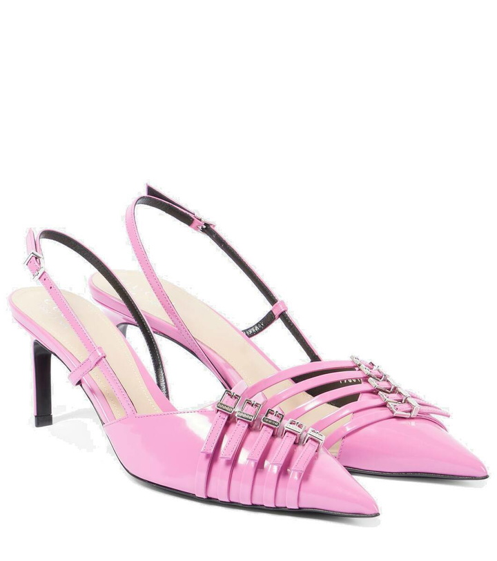 Photo: Gucci Seraphine patent leather slingback pumps