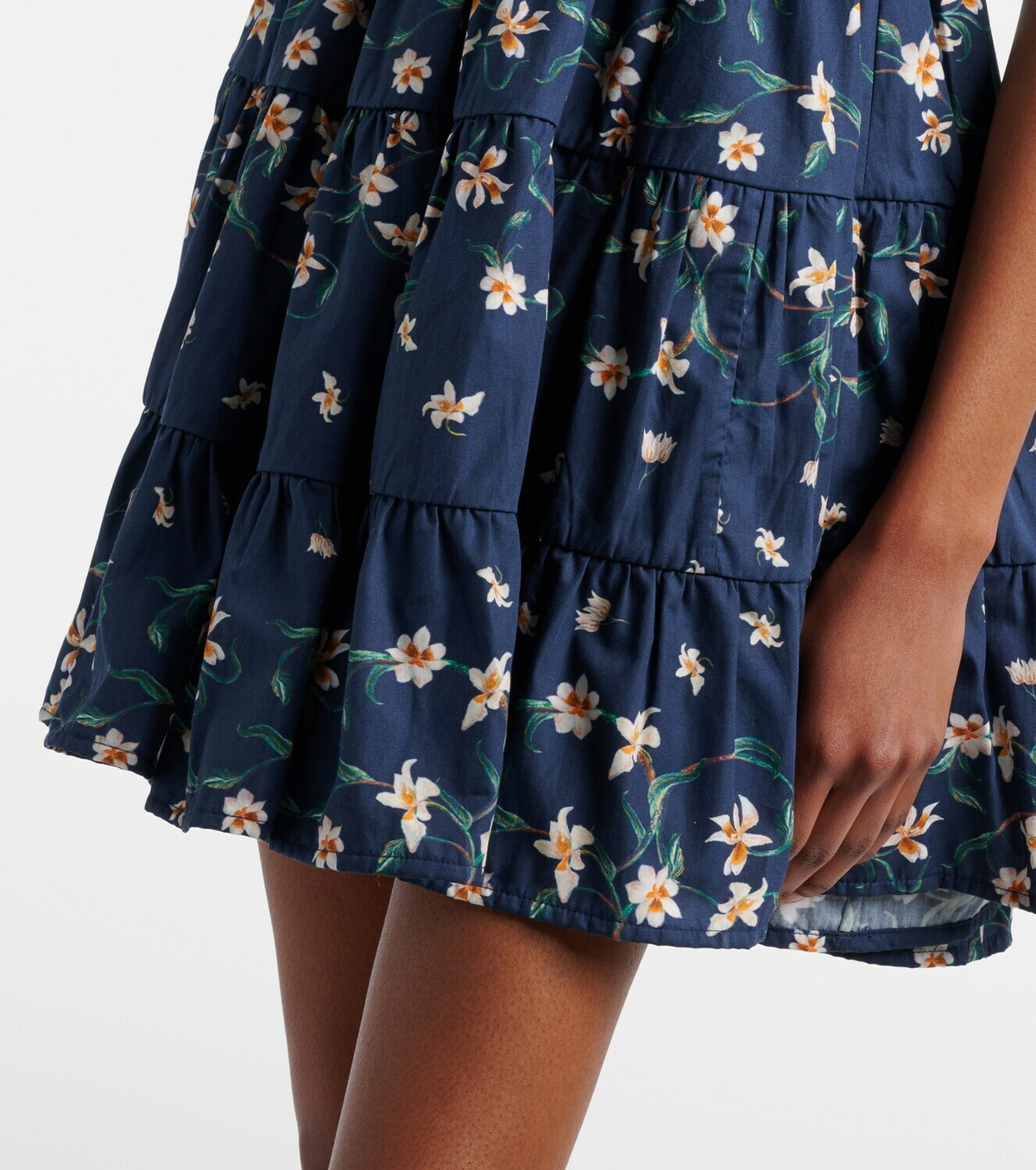 Agua by Agua Bendita Lima floral cotton minidress