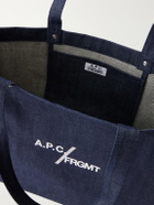 A.P.C. - Fragment Logo-Print Canvas Tote Bag