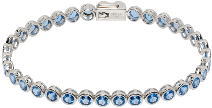 Photo: Hatton Labs Silver & Blue Round Tennis Bracelet