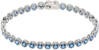 Hatton Labs Silver & Blue Round Tennis Bracelet