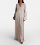 Missoni Striped lamé gown
