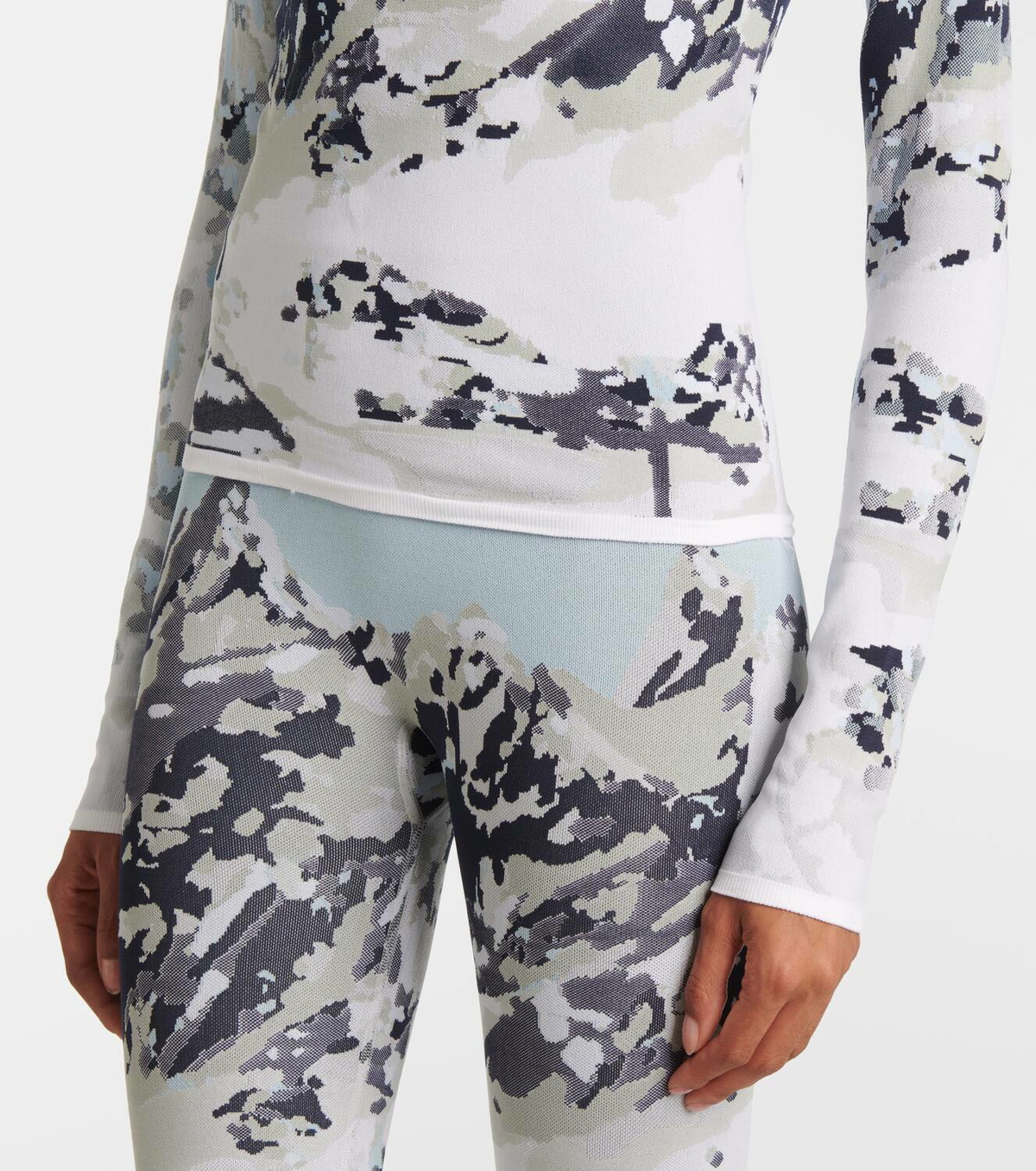 Perfect Moment Jacquard half-zip ski top