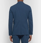 Officine Generale - Navy Slim-Fit Cotton-Blend Seersucker Suit Jacket - Navy