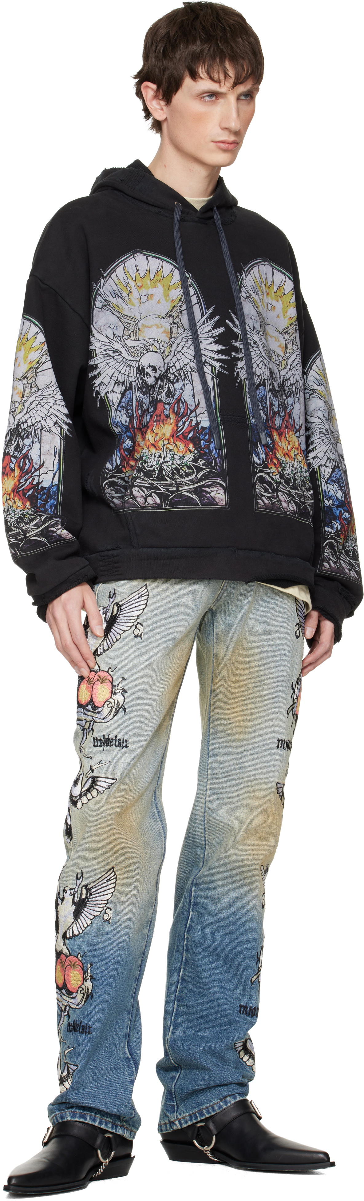 Who Decides War Black Skull Hoodie