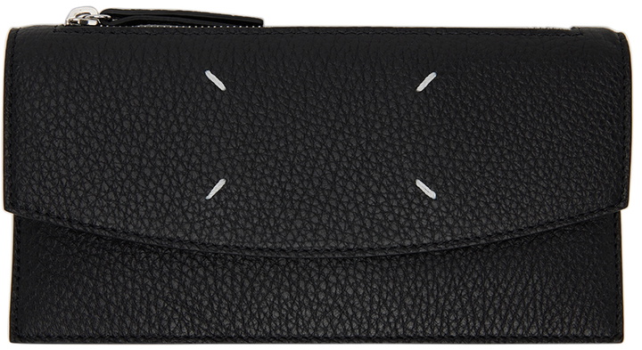 Photo: Maison Margiela Black Grained Leather Wallet