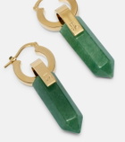 La DoubleJ Pillar embellished gold-plated earrings