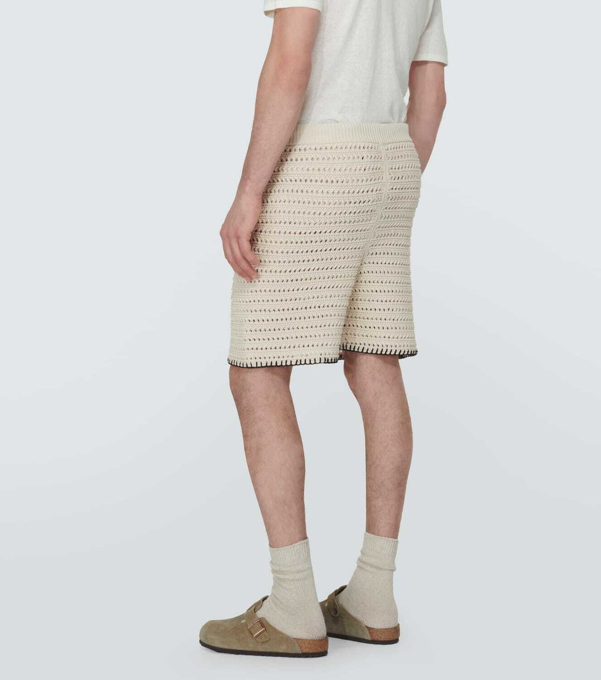 Alanui Rete crochet cotton-blend shorts