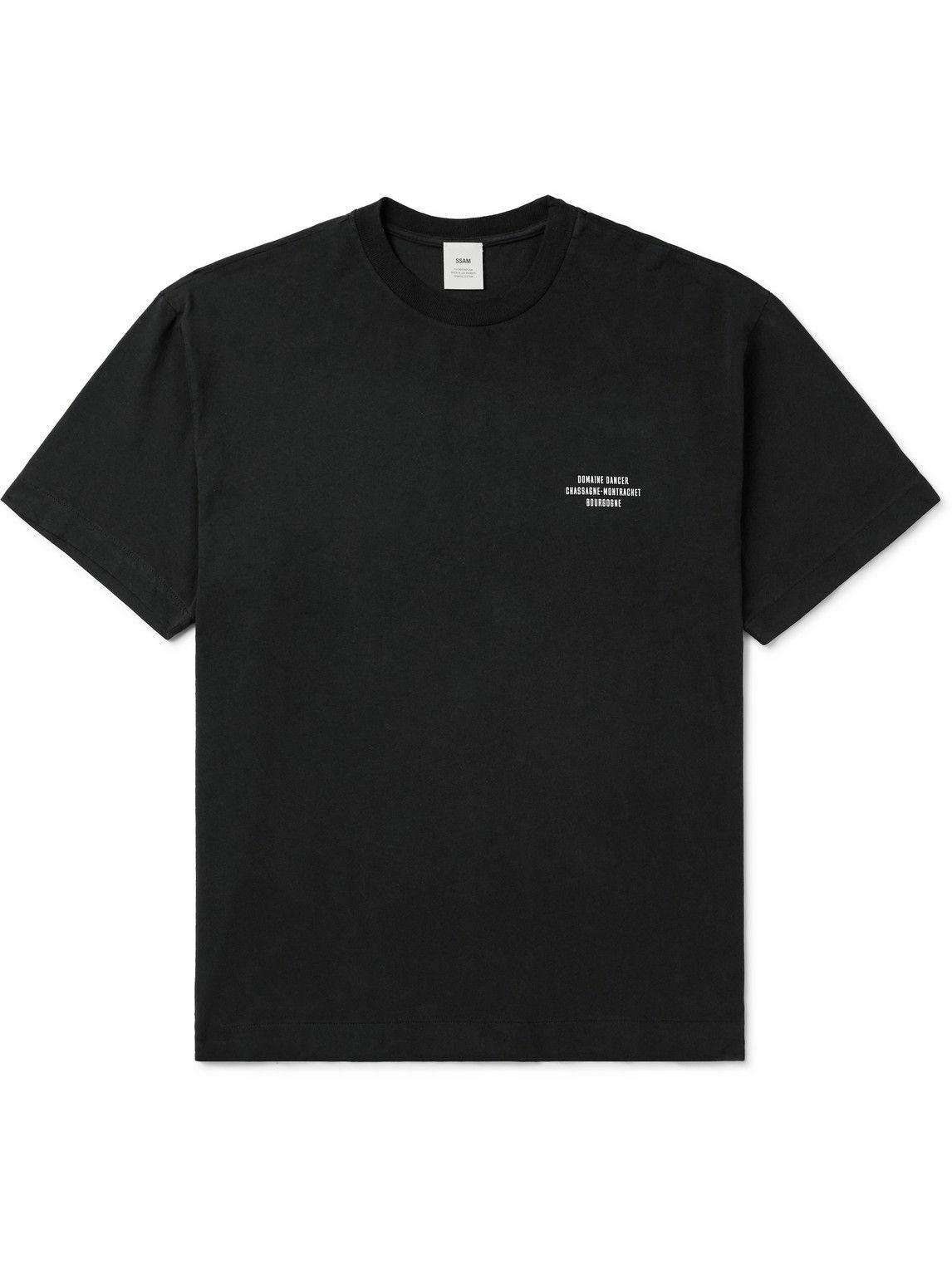 SSAM - Andy Printed Organic Cotton-Jersey T-Shirt - Black