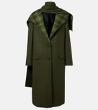 The Attico Scarf-detail wool-blend coat