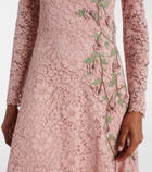 Costarellos Marlena embroidered lace midi dress