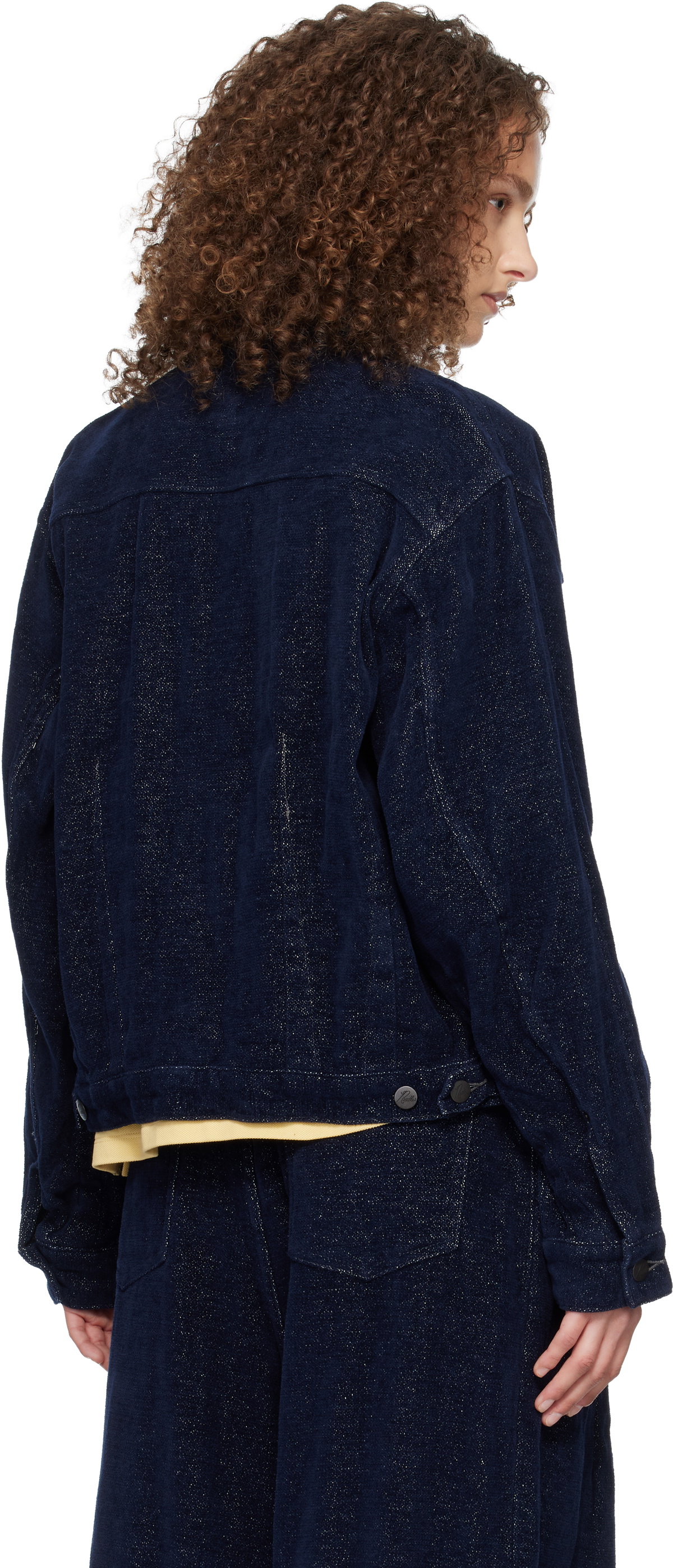 NEEDLES Navy Darts Bottom Jacket