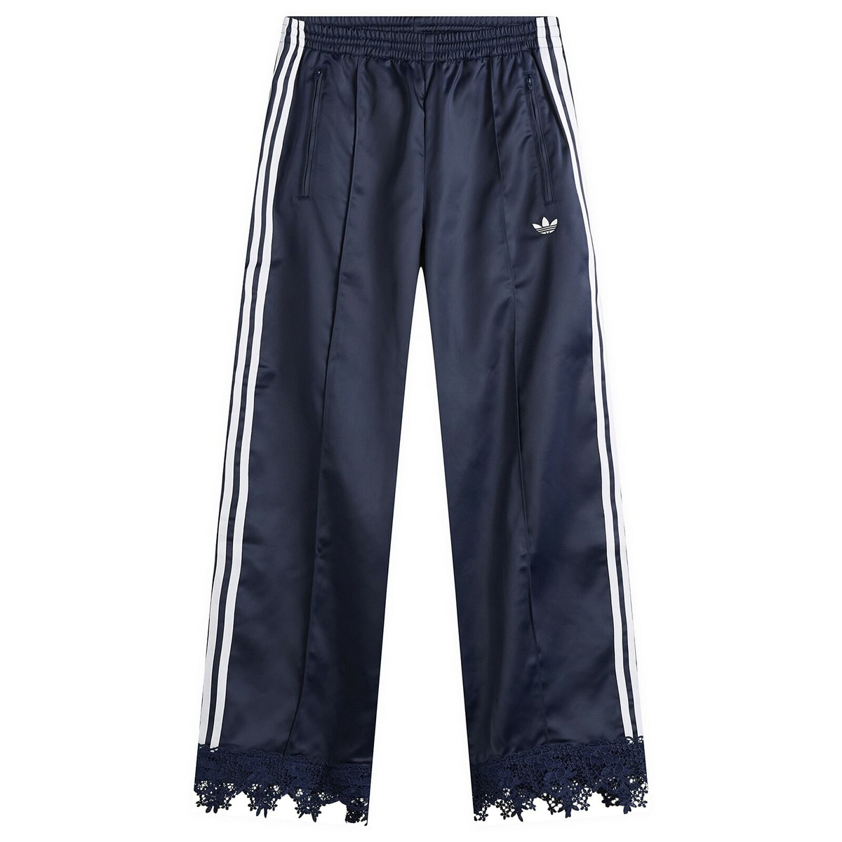 Adidas Women's Firebird Satin Lace Track Pant in Night Indigo
