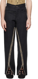 Kartik Research Black Split Jeans