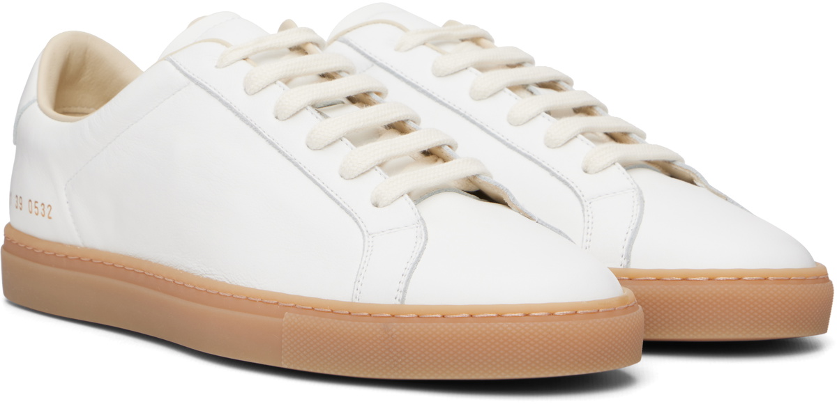 Common Projects White Achilles Low Profile Sneakers