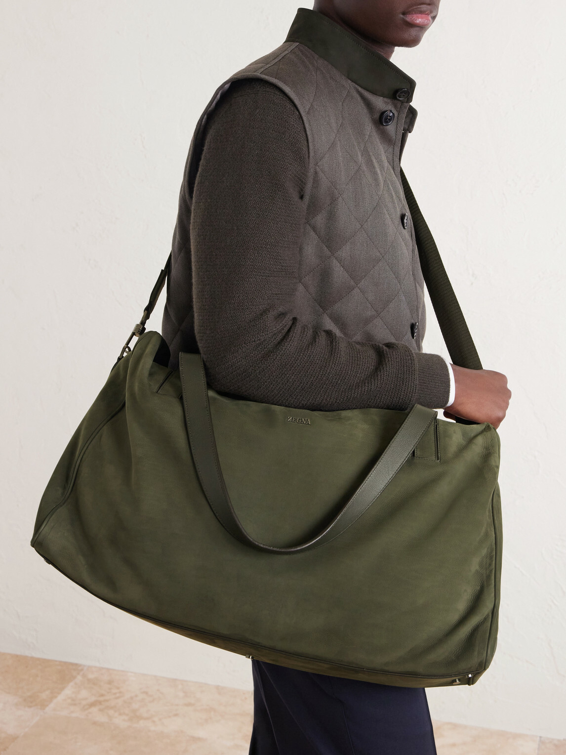 Zegna - Nubuck Weekend Bag - Green