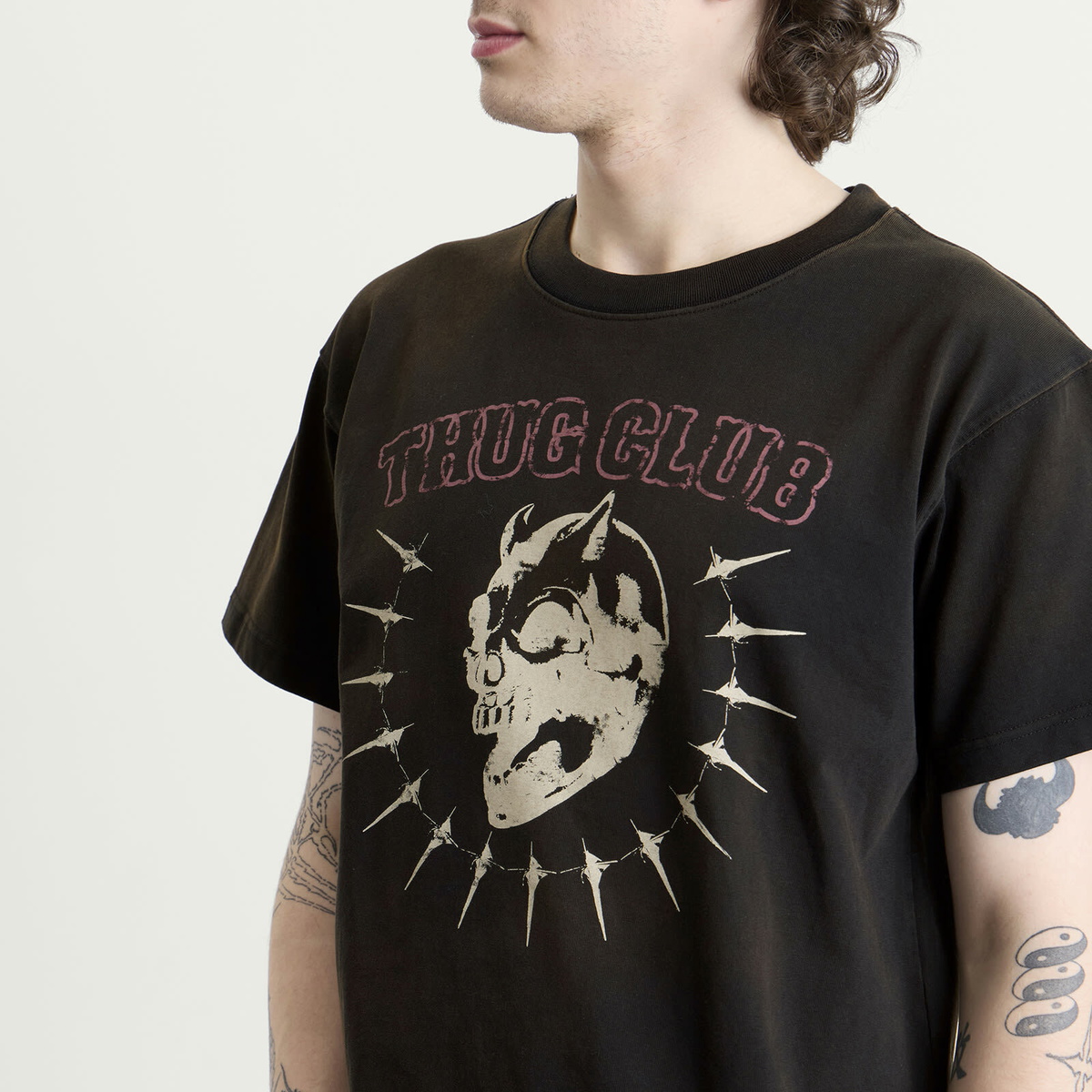 Thug Club Men's Graphic Logo T-Shirt in Black
