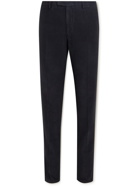 Boglioli - Slim-Fit Tapered Cotton-Moleskin Suit Trousers - Black