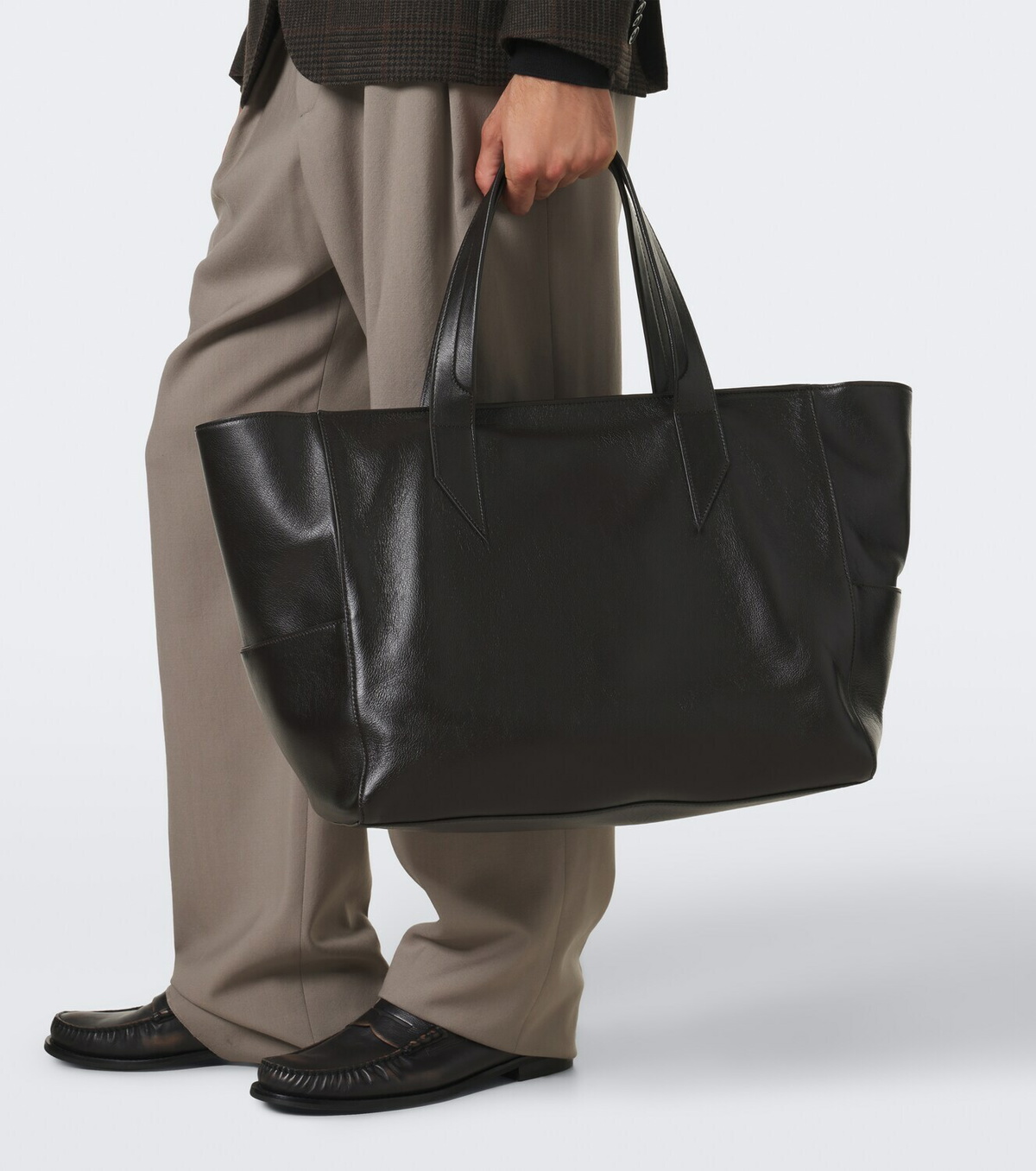 Métier Passerby East-West leather tote bag