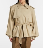 The Frankie Shop Elva twill trench coat