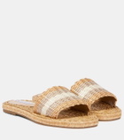 Aquazzura Playa raffia slides