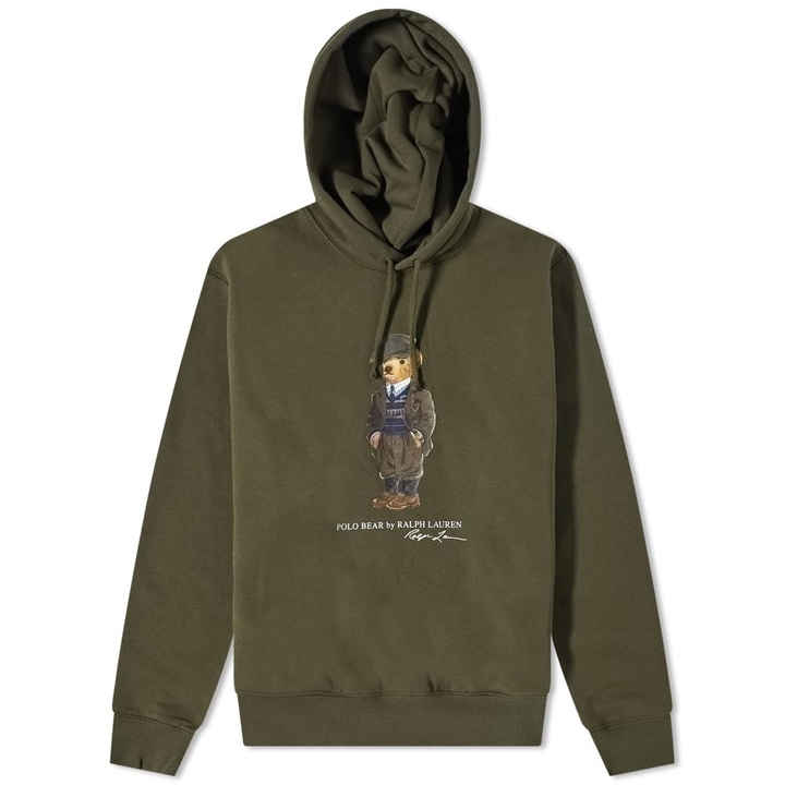 Photo: Polo Ralph Lauren Men's Heritage Bear Popover Hoody in Armadillo Heritage Bear