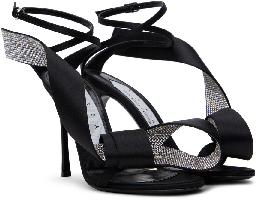 AREA Black Sergio Rossi Edition Marquise Heeled Sandals