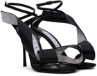 AREA Black Sergio Rossi Edition Marquise Heeled Sandals
