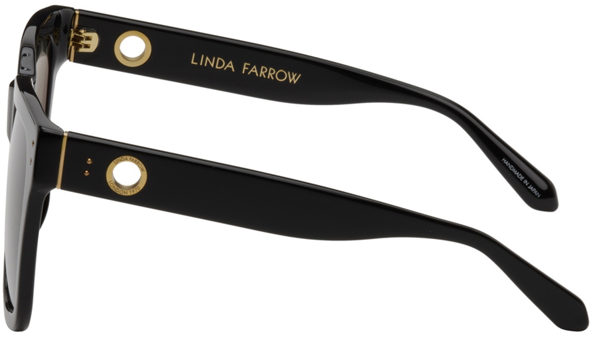 LINDA FARROW Black Freya Sunglasses Linda Farrow Luxe