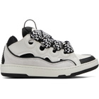 Lanvin White & Black Bicolor Curb Sneakers