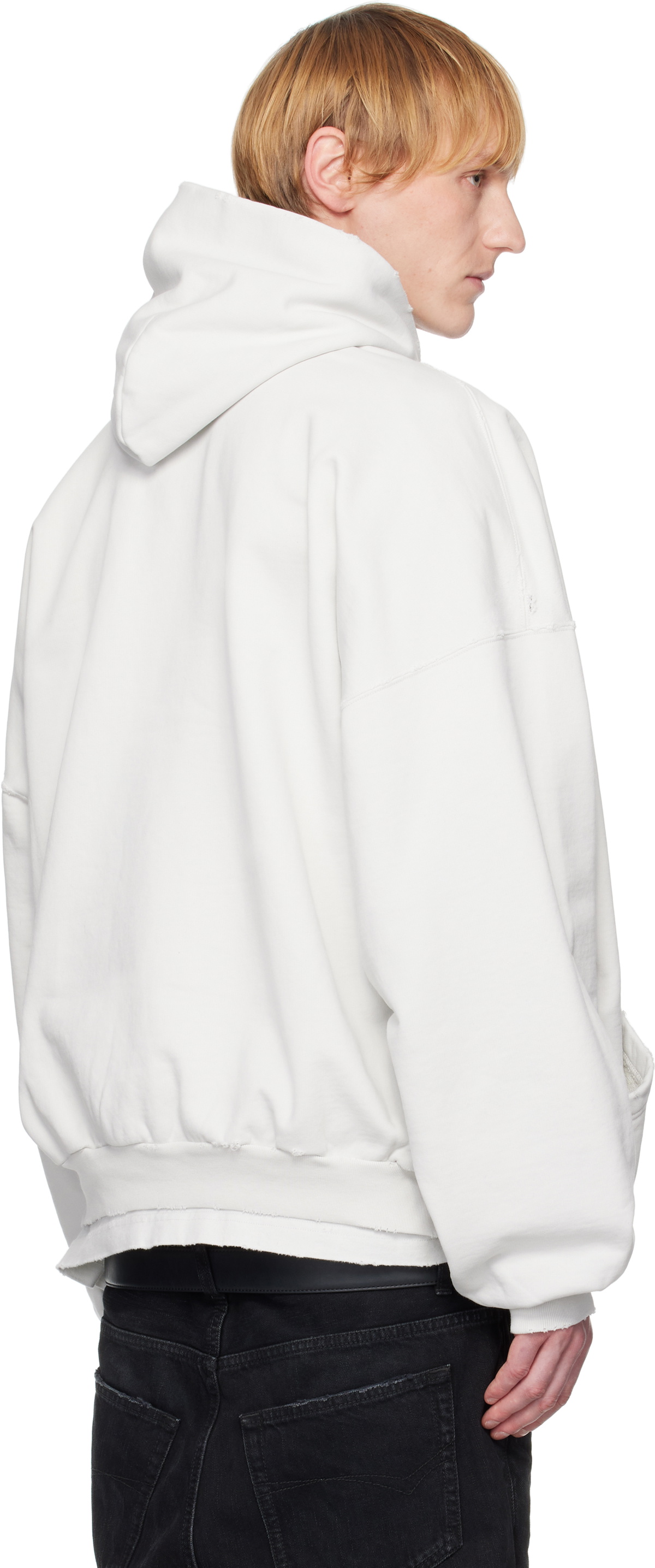 【魅力的ロゴ】BALENCIAGA 3b Liquified Hoodie ラージフィット Men's 3b Liquified Hoodie Large Fit in Black/grey