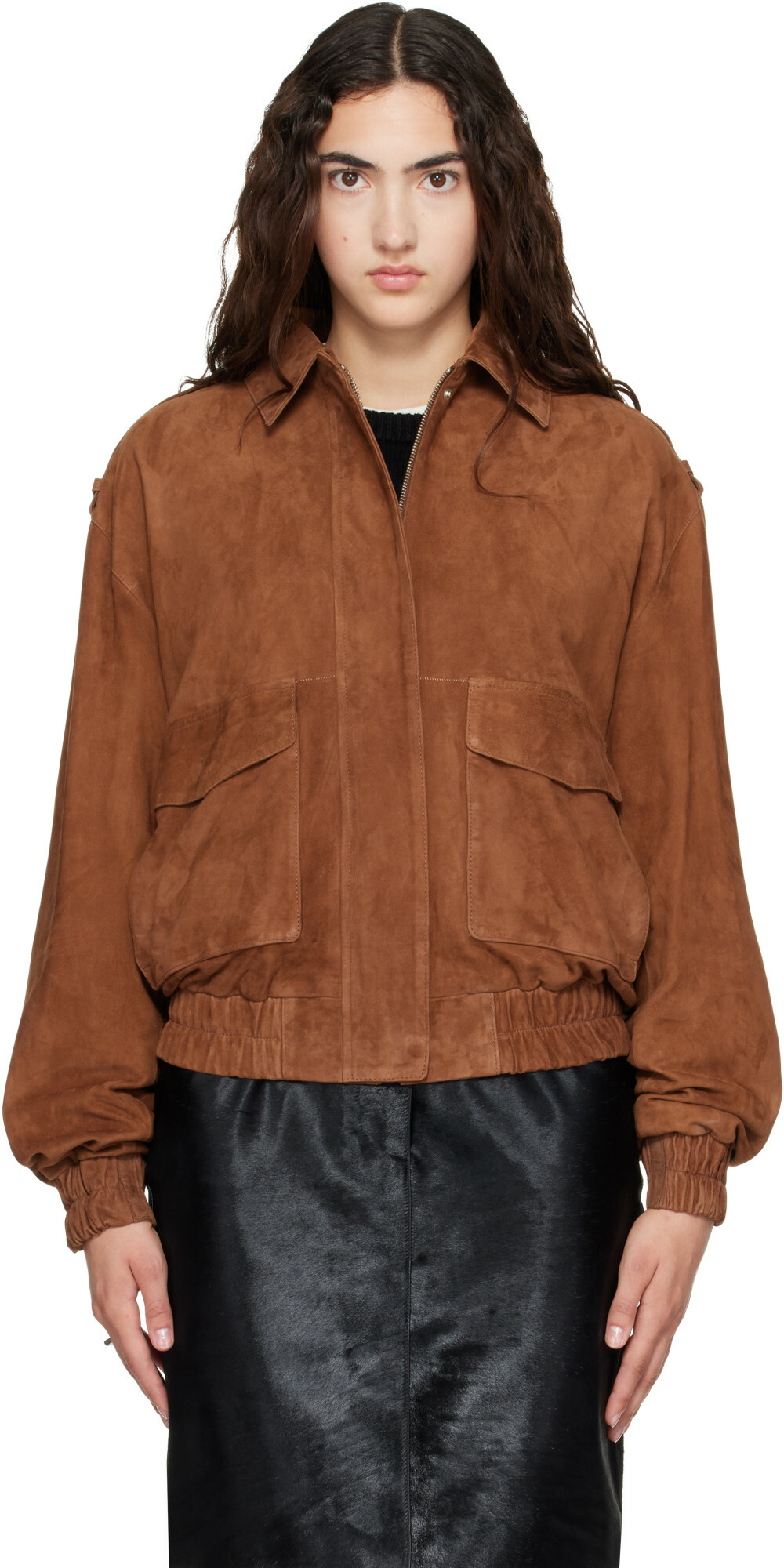 Arma Brown Halti Suede Bomber Jacket