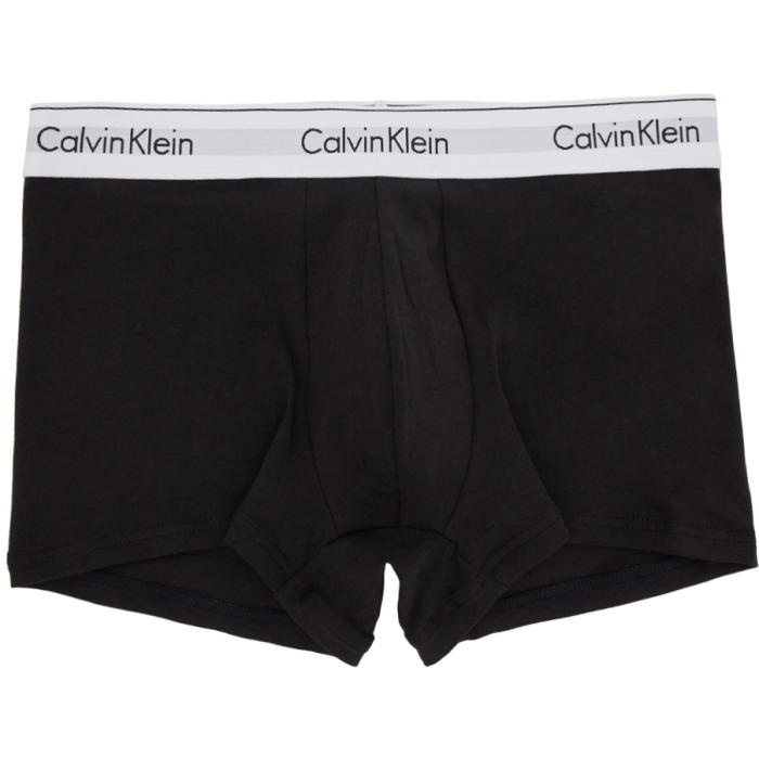 Photo: Calvin Klein Underwear Two-Pack Black Low-Rise Trunk Boxer Briefs