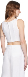 Staud White Vaga Tank Top