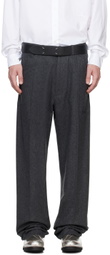 Random Identities Gray Creased Trousers