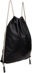 Rick Owens Black Large Drawstring Backpack