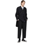 Comme des Garcons Homme Black Tropical Wool Three-Button Blazer